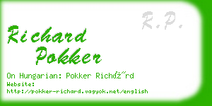 richard pokker business card